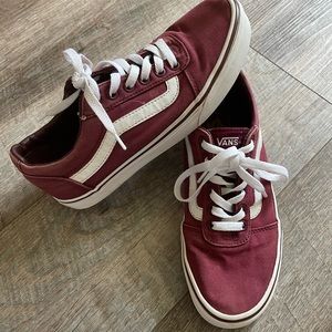Womens Maroon Vans